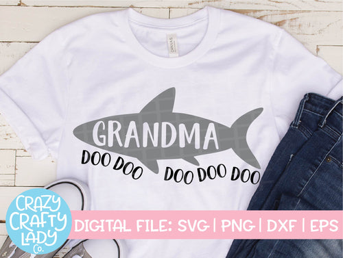 Grandma Shark SVG Cut File