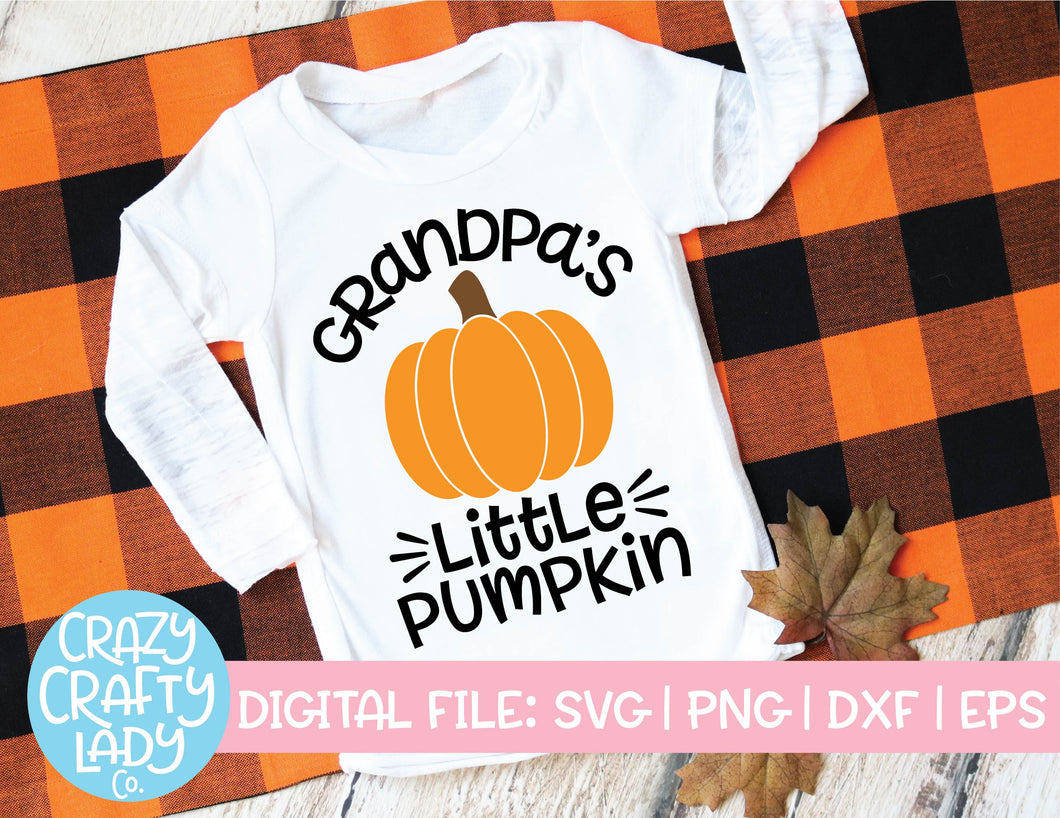 Grandpa's Little Pumpkin SVG Cut File