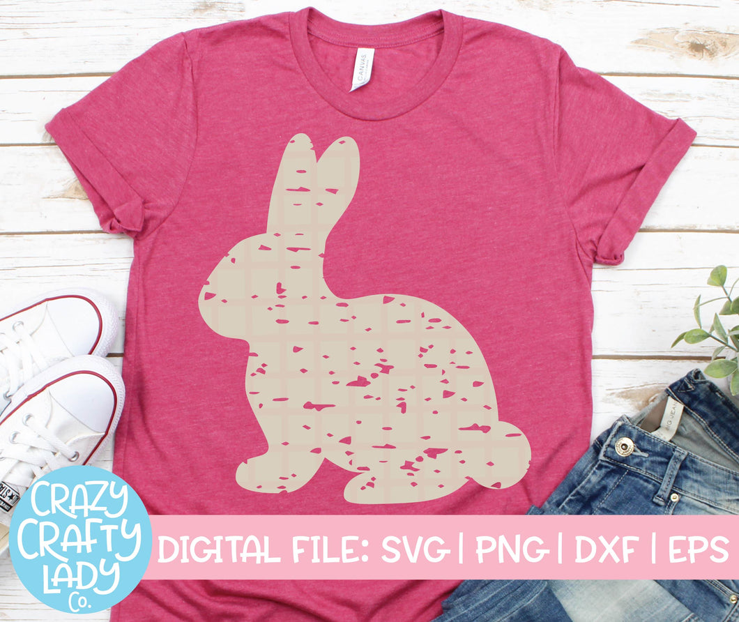 Grunge Bunny SVG Cut File