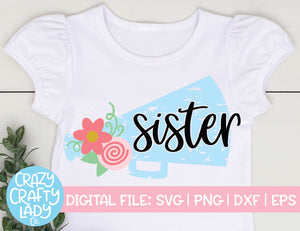 Grunge Cheer Sister SVG Cut File