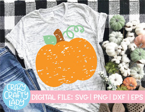 Grunge Pumpkin SVG Cut File