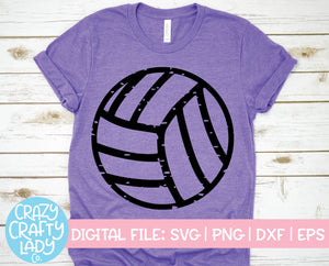Grunge Volleyball SVG Cut File