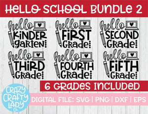Hello School SVG Cut File Bundle