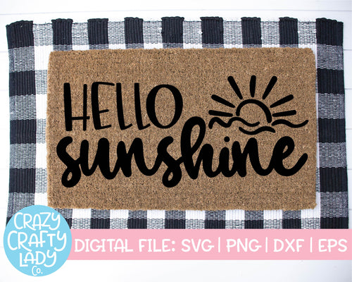 Hello Sunshine SVG Cut File