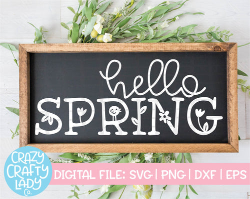 Hello Spring SVG Cut File