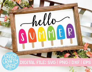 Hello Summer SVG Cut File
