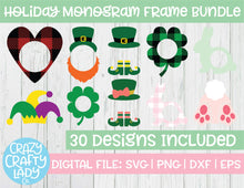Load image into Gallery viewer, Holiday Monogram Frame SVG Cut File Bundle