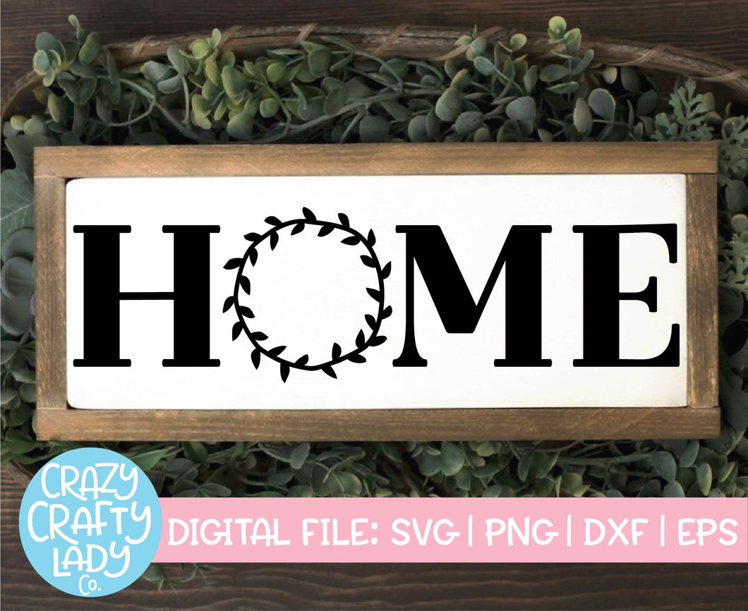 Home Laurel Wreath SVG Cut File