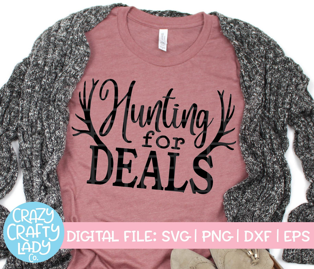 Hunting for Deals SVG Cut File