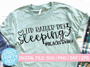 I'd Rather Be Sleeping SVG Cut File