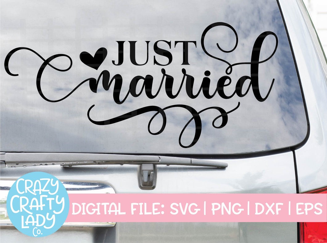 Just Married SVG Cut File
