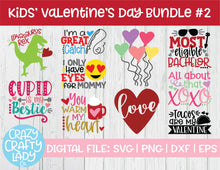 Load image into Gallery viewer, Kids&#39; Valentine&#39;s Day SVG Cut File Bundle #2