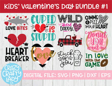 Load image into Gallery viewer, Kids&#39; Valentine&#39;s Day SVG Cut File Bundle #1