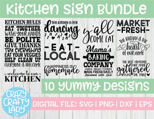 Kitchen Sign SVG Cut File Bundle