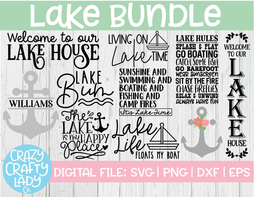 Lake SVG Cut File Bundle – Crazy Crafty Lady Co.
