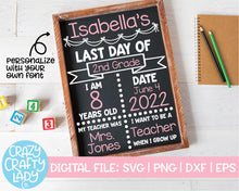 Load image into Gallery viewer, First &amp; Last Day of School Board SVG Cut File Bundle
