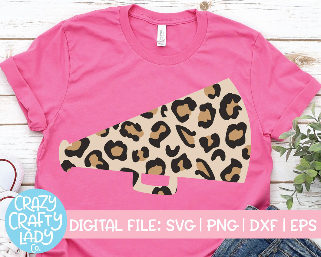 Leopard Print Megaphone SVG Cut File