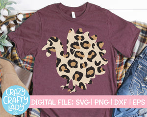 Leopard Print Turkey SVG Cut File
