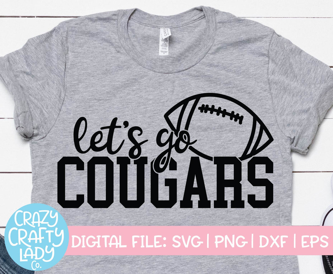 Let's Go Cougars SVG Cut File