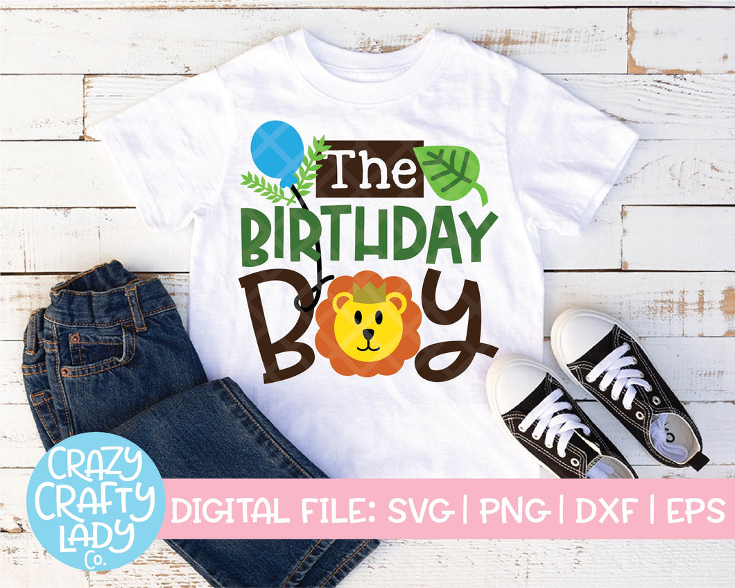 Lion Birthday Boy SVG Cut File