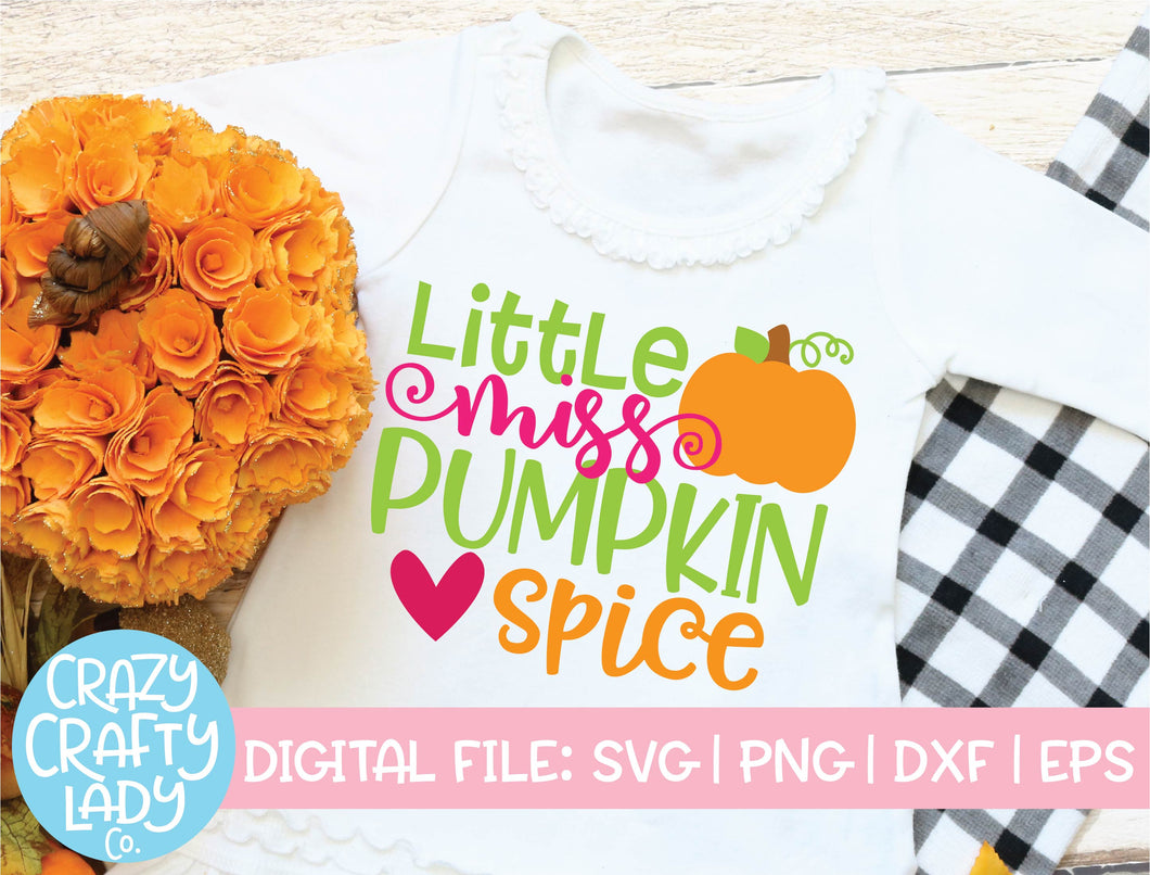 Little Miss Pumpkin Spice SVG Cut File
