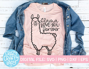 Llama Love You Forever SVG Cut File
