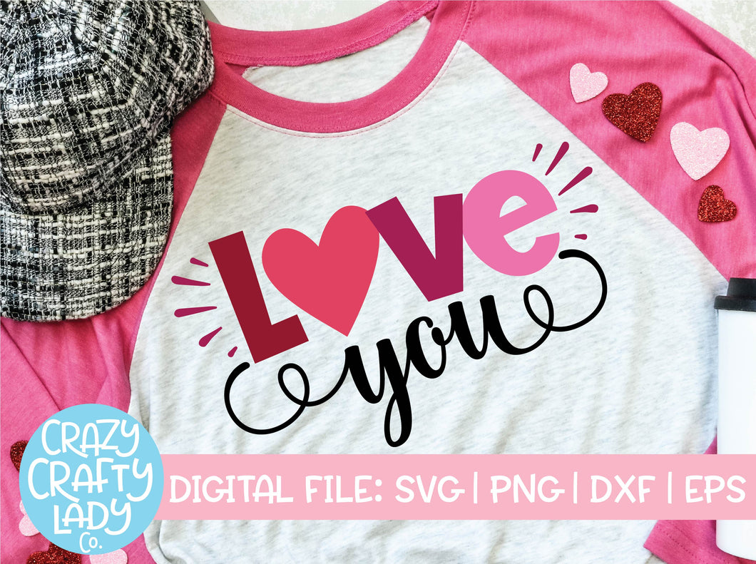Love You SVG Cut File