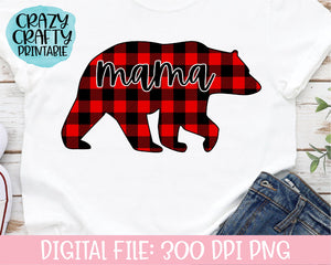 Mama Bear PNG Printable File
