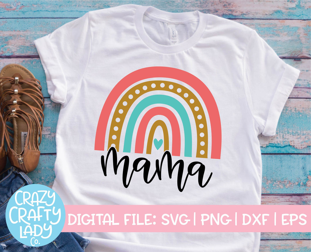 Mama Rainbow SVG Cut File