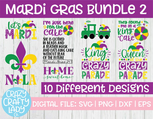 Mardi Gras SVG Cut File Bundle
