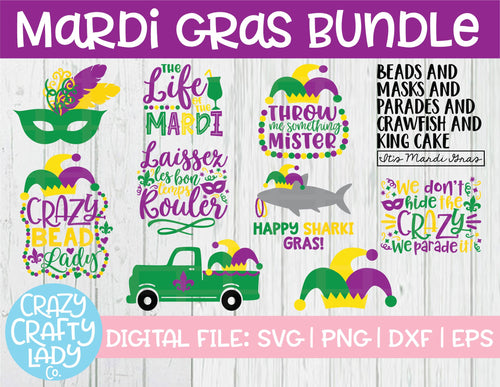 Mardi Gras SVG Cut File Bundle