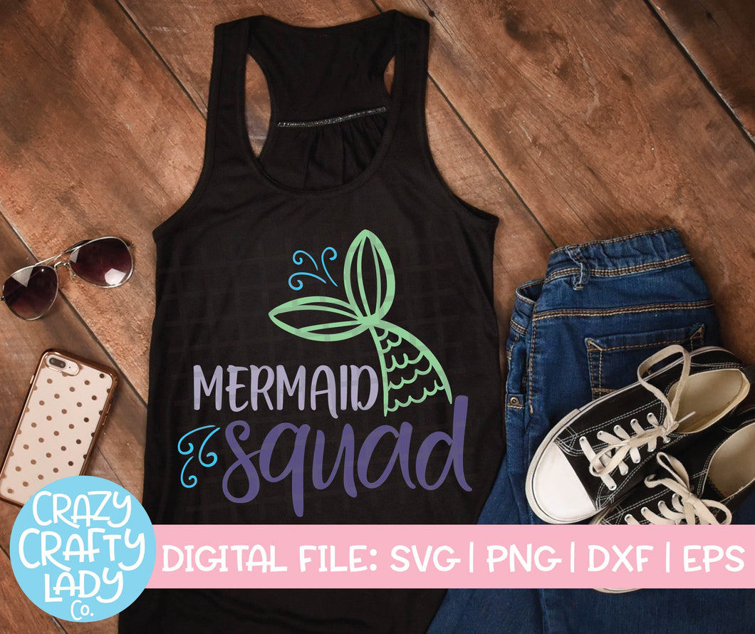 Mermaid Squad SVG Cut File