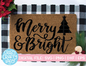 Merry & Bright SVG Cut File