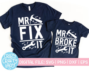 Mr. Fix It & Mr. Broke It SVG Cut File Bundle