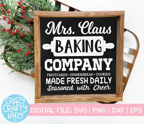 Mrs. Claus Baking Company SVG Cut File