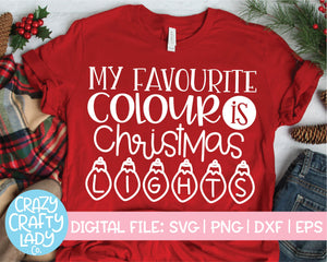 My Favourite Colour Is Christmas Lights SVG Cut File