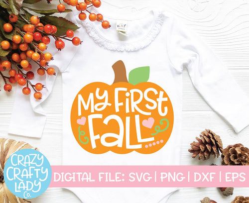 My First Fall SVG Cut File