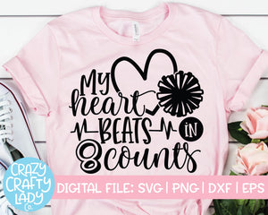 My Heart Beats in 8 Counts SVG Cut File
