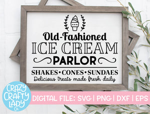 Old Fashioned Ice Cream Parlor SVG Cut File