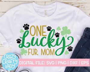 One Lucky Fur Mom SVG Cut File