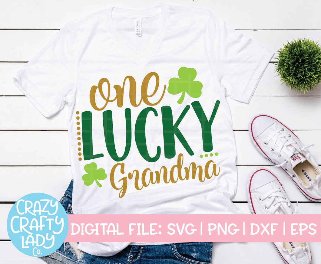 One Lucky Grandma SVG Cut File