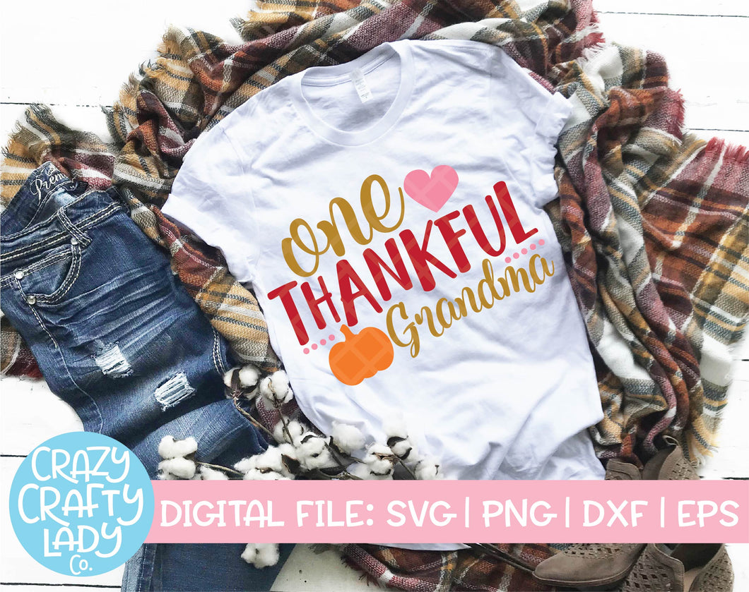 One Thankful Grandma SVG Cut File
