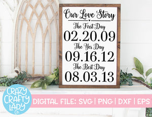 Our Love Story SVG Cut File