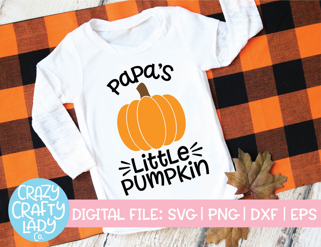 Papa's Little Pumpkin SVG Cut File