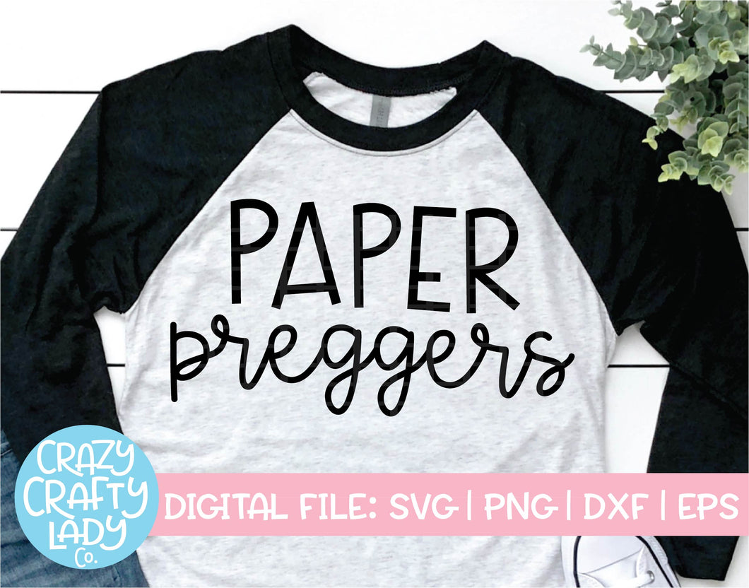 Paper Preggers SVG Cut File