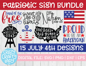Patriotic Sign SVG Cut File Bundle