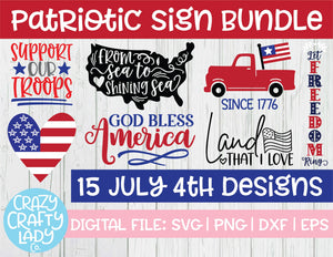 Patriotic Sign SVG Cut File Bundle