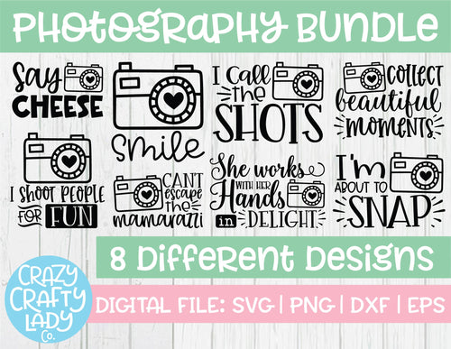 Photography SVG Cut File Bundle