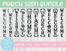 Load image into Gallery viewer, Porch Sign SVG Cut File Bundle