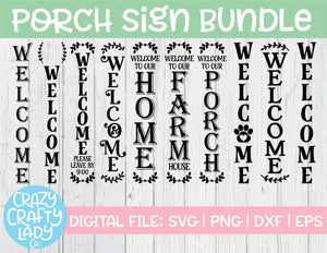 Porch Sign SVG Cut File Bundle